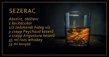 A SEZERAC, a rozswhiskeys koktél